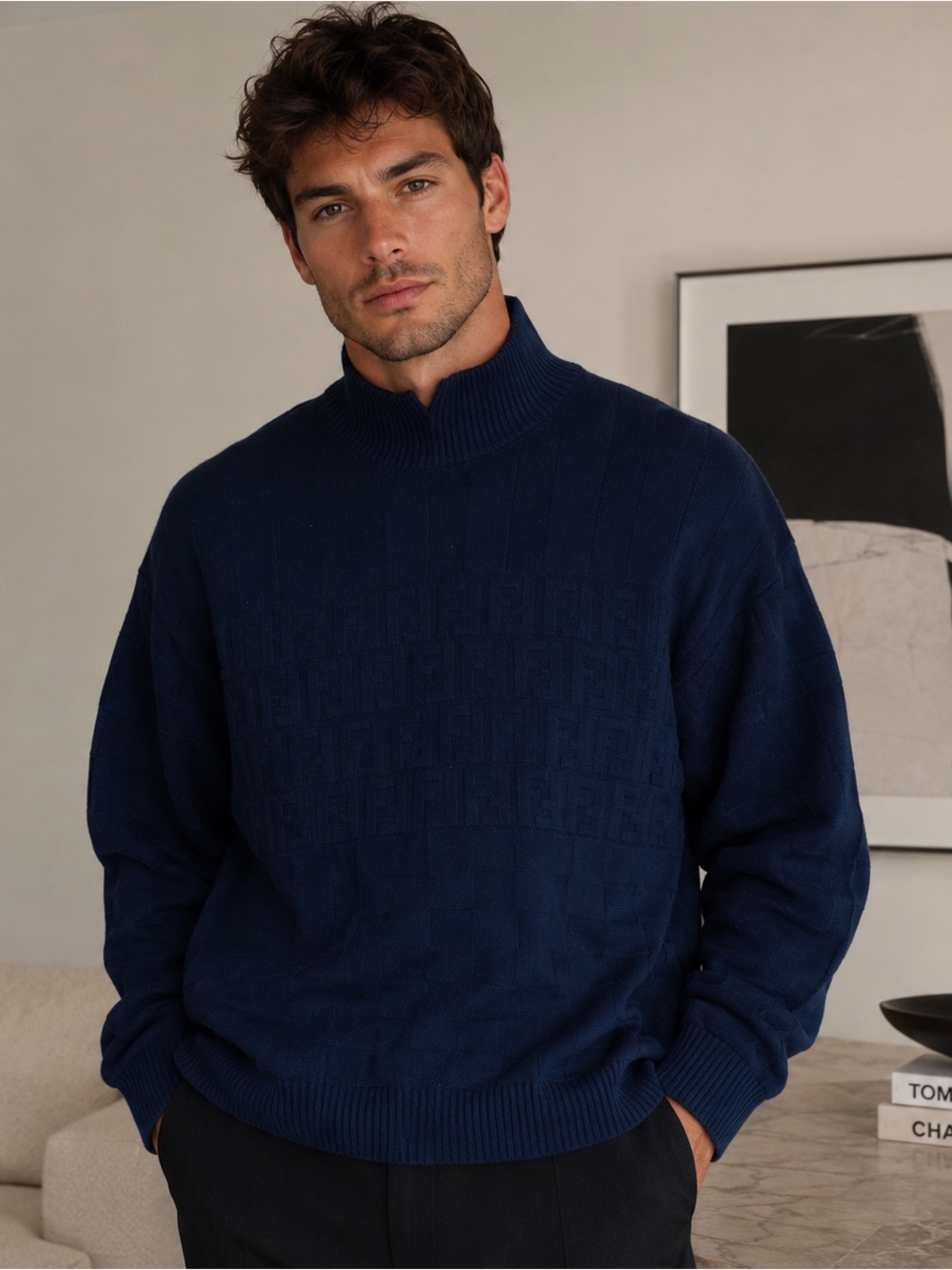 Fendi polo sweater Navy